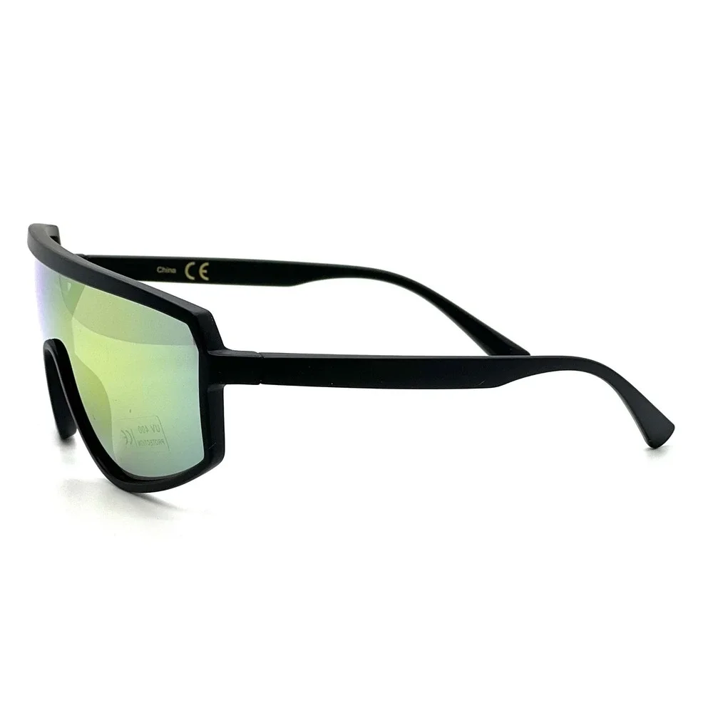 Shield Sunglasses Mirrored Lens Futuristic Visor Sport Rave Party Sunglasses New